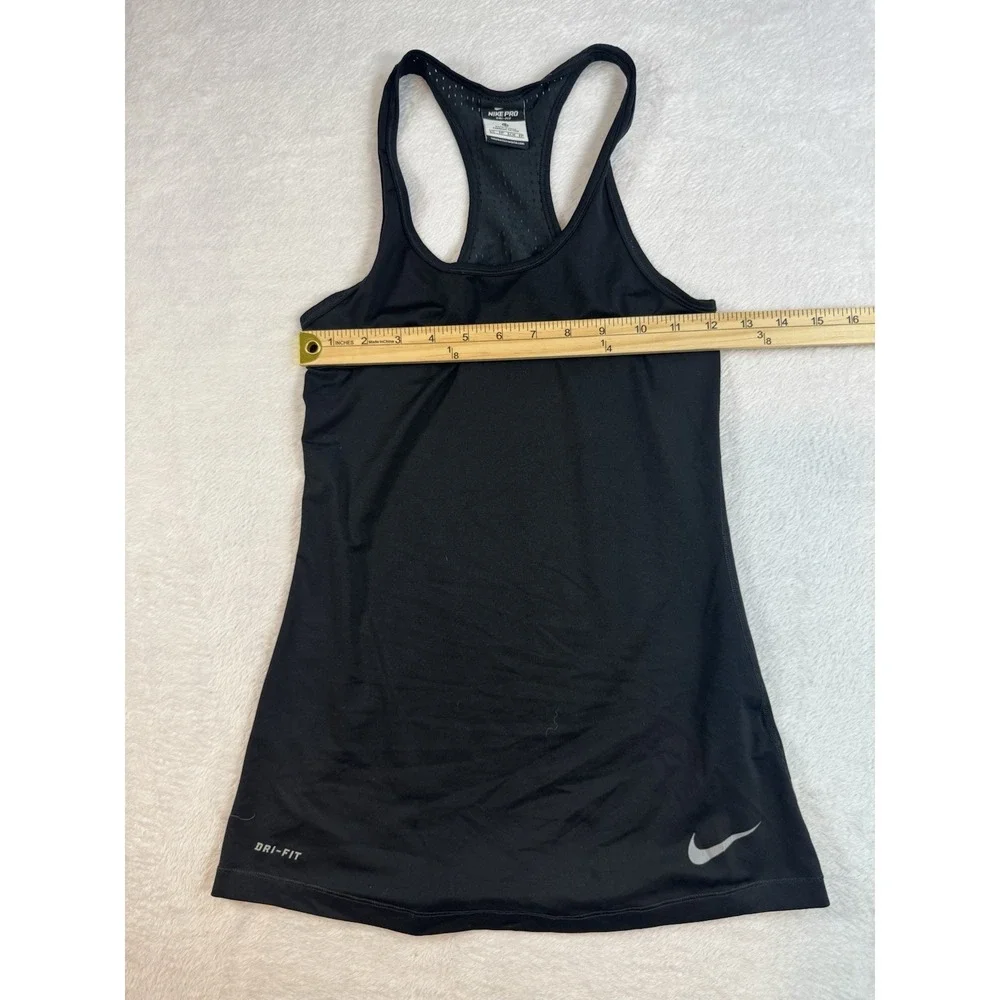 Nike Tank Top Women XS Black Mesh Gym Run Yoga Clean Girl Sporty Chic Athleisure